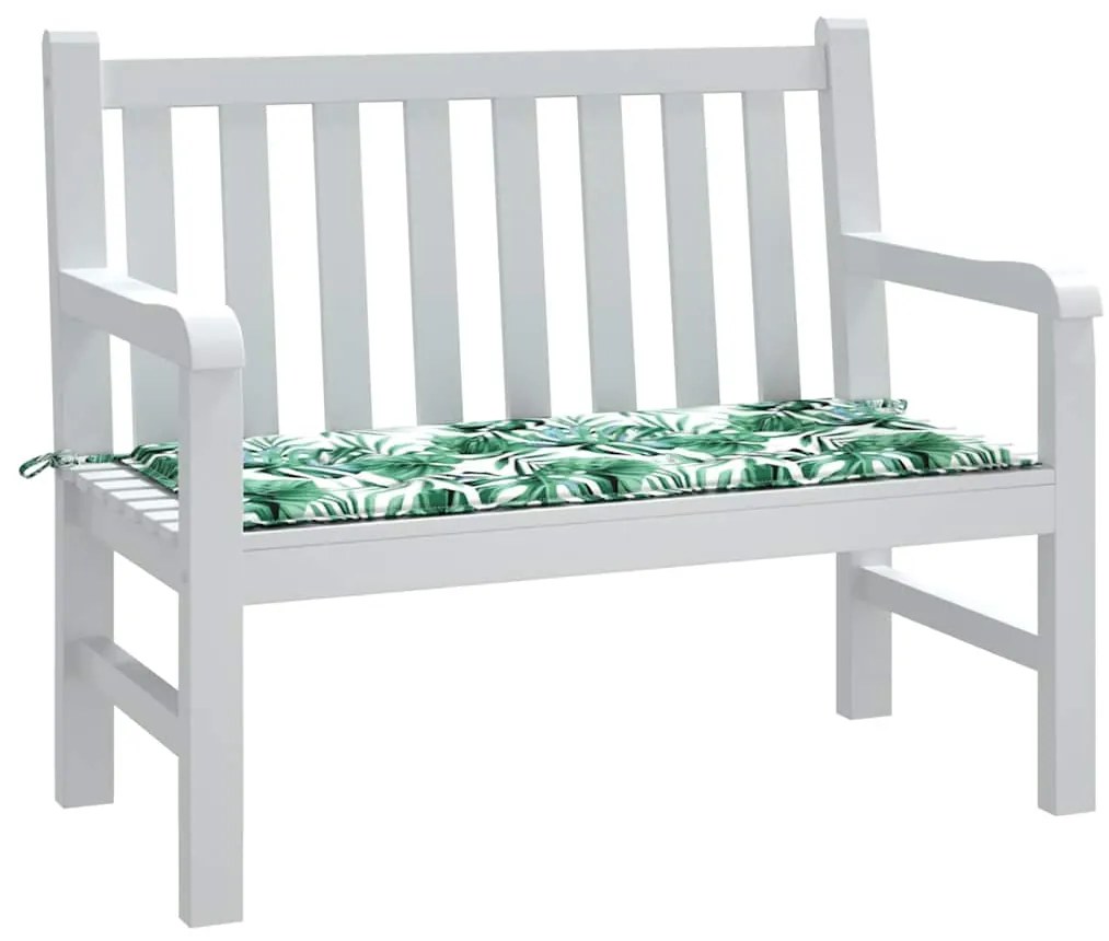 Almofadão banco jardim 120x50x4 cm tecido oxford padrão folhas