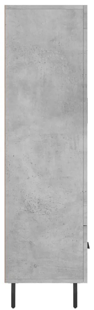 Aparador alto 69,5x31x115 cm derivados de madeira cinza-cimento