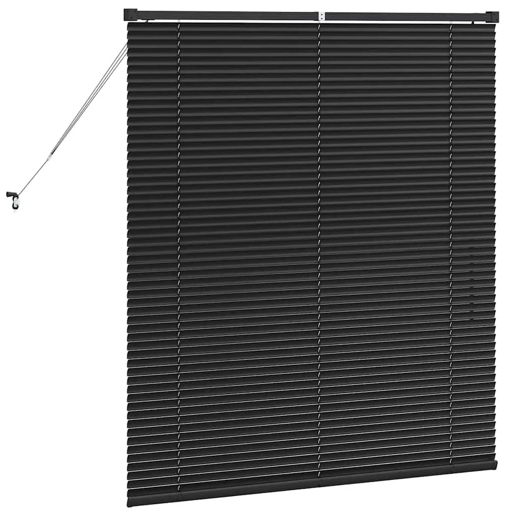Persiana de Janela com cortinas Outros Manual Preto 80 x 130 cm Alumín