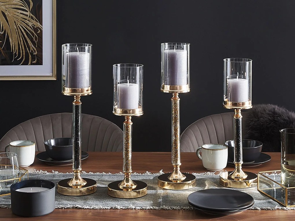 Candelabro dourado 41 cm ABBEVILLE Beliani