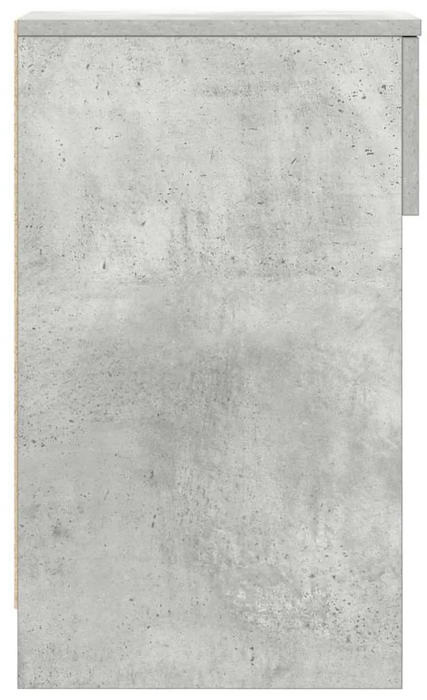 Mesa de cabeceira com gaveta 20x36x60 cm cinzento cimento