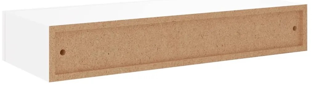 Prateleira de parede com gaveta MDF 60x23,5x10 cm branco