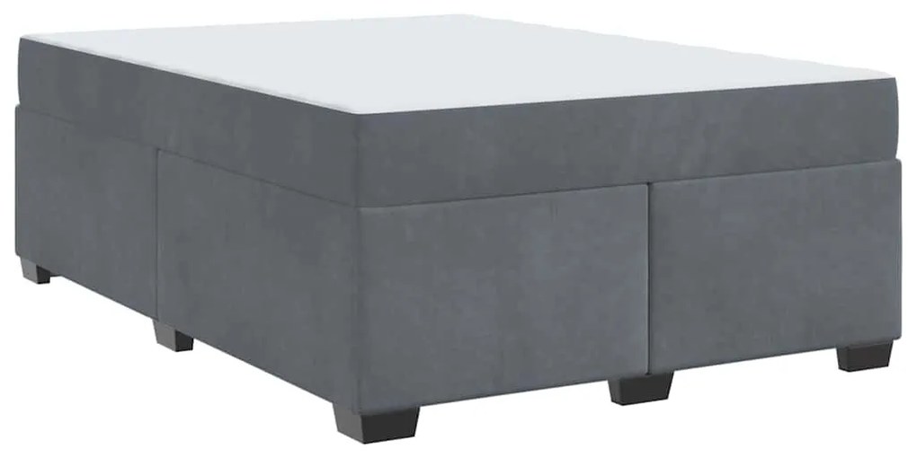 Estrutura de cama com colchão Cinzento escuro 140 x 200 cm
