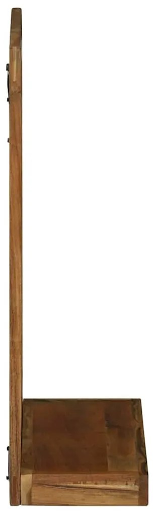 Espelho de Banheiro 50x22x70 cm Madeira Sólida de Acácia
