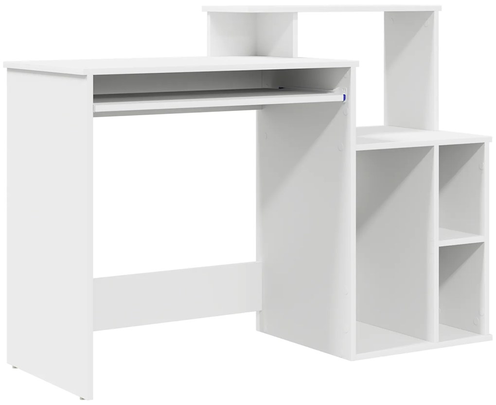 Mesa com Armazenamento Branca 120.5x44x88.5 cm Madeira Reconstituída