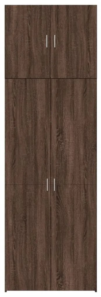 Armário alto 80x42,5x249 cm deriv. de madeira carvalho castanho