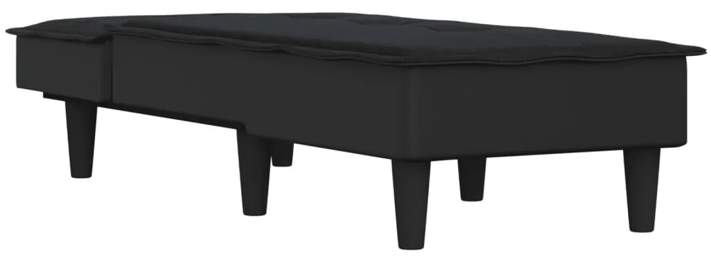 Chaise longue tecido preto