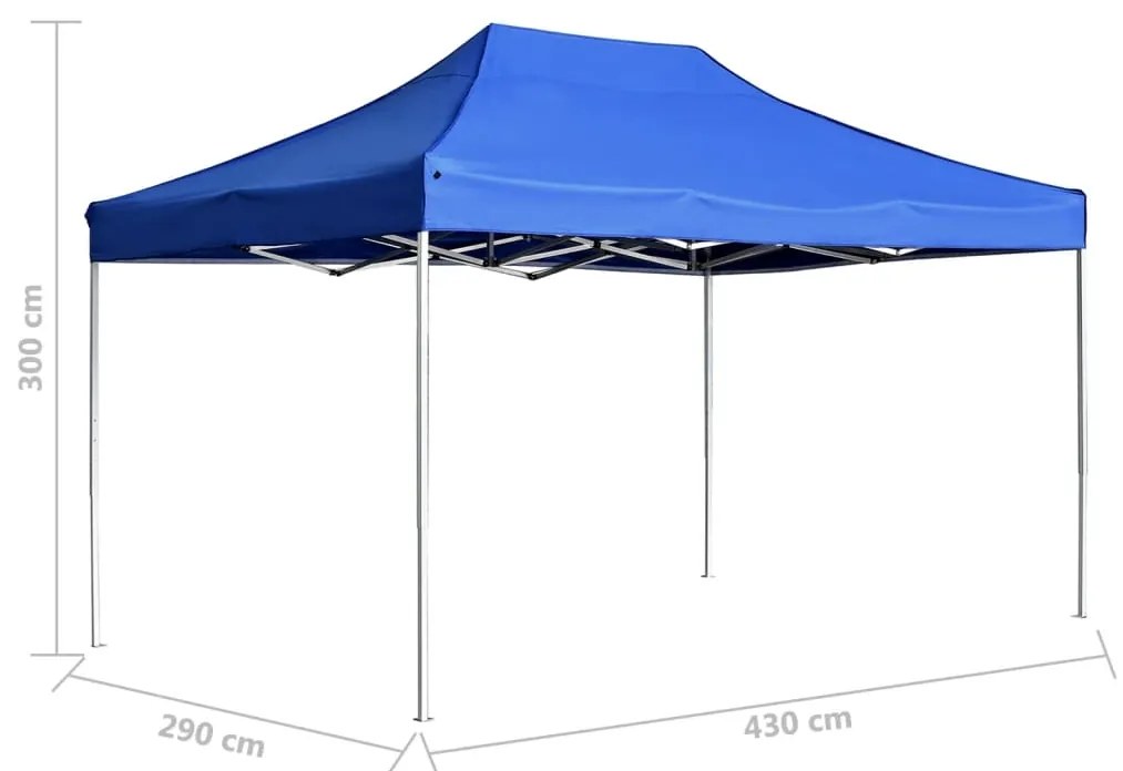 Tenda dobrável profissional para festas alumínio 4,5x3m azul