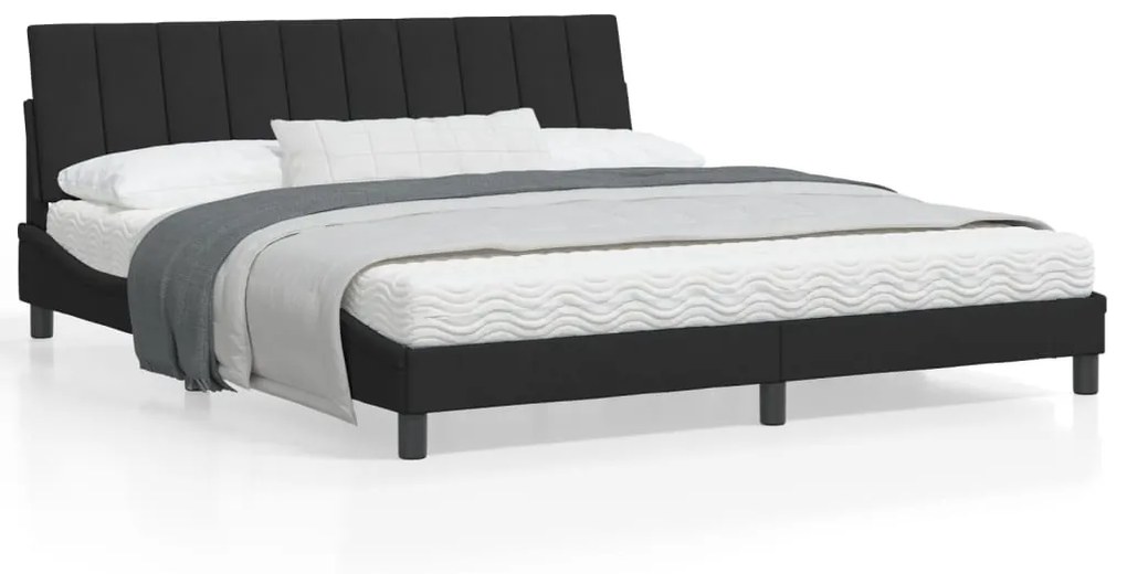 vidaXL Estrutura de cama sem colchão 180x200 cm veludo preto