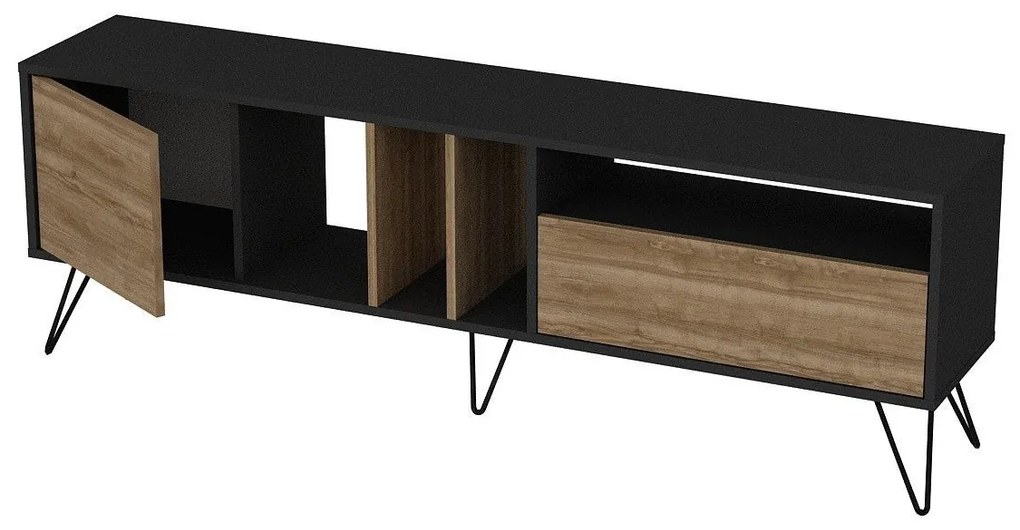 Móvel TV Mistico – Nogal e Preto – 180 x 58,7 x 35,5 cm