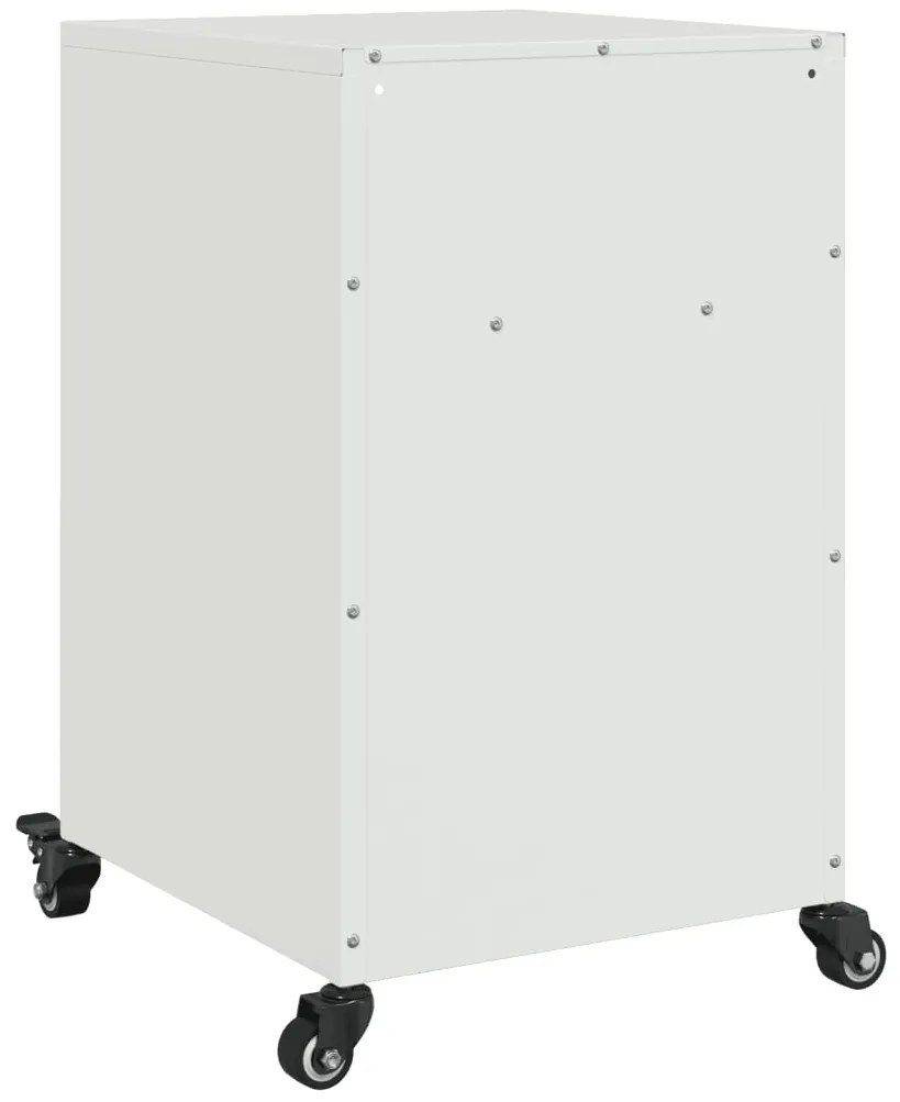 Mesa de cabeceira 36x39x59 cm aço branco