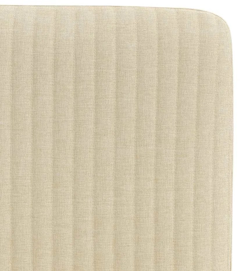 Cadeiras de jantar 4 pcs tecido cor creme