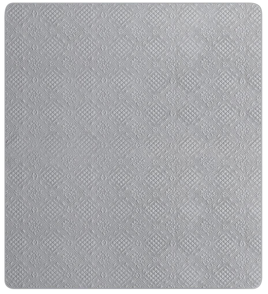Colcha com relevo cinzenta 220 x 240 cm ALAMUT Beliani