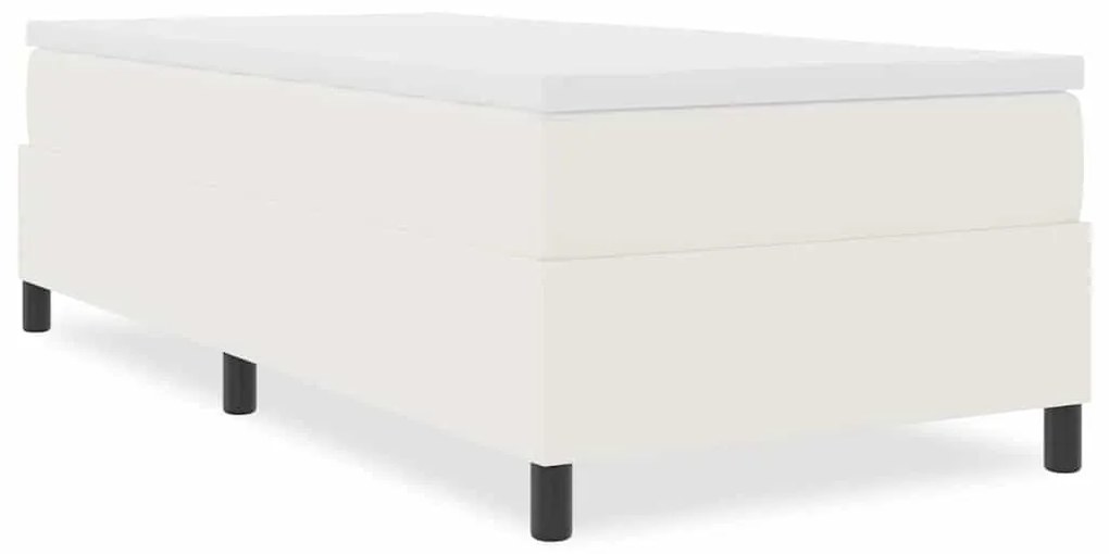 Cama Box Spring vidaXL Creme 100x200 cm Tecido Canelado