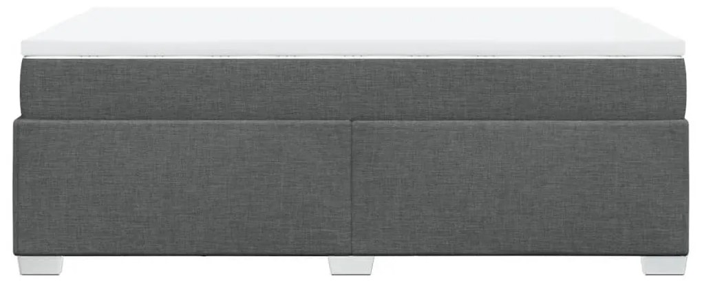 Cama com molas/colchão 120x200 cm tecido cinzento-escuro
