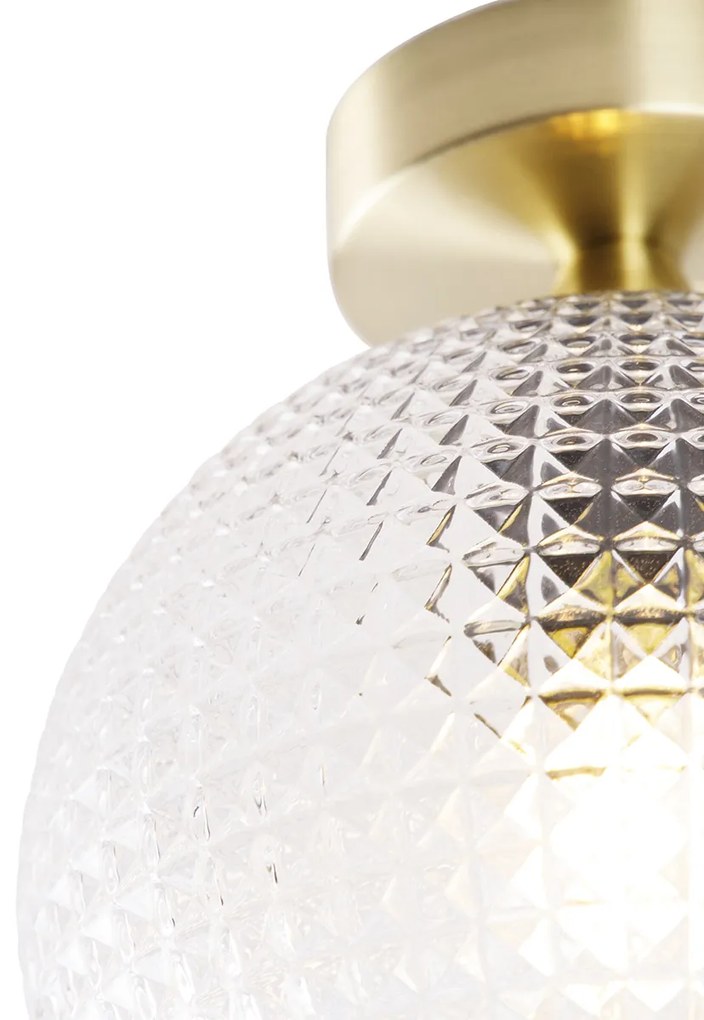 LED Candeeiro de Teto Inteligente Art Déco Latão c/ Wifi A60 - Sphere Art Deco