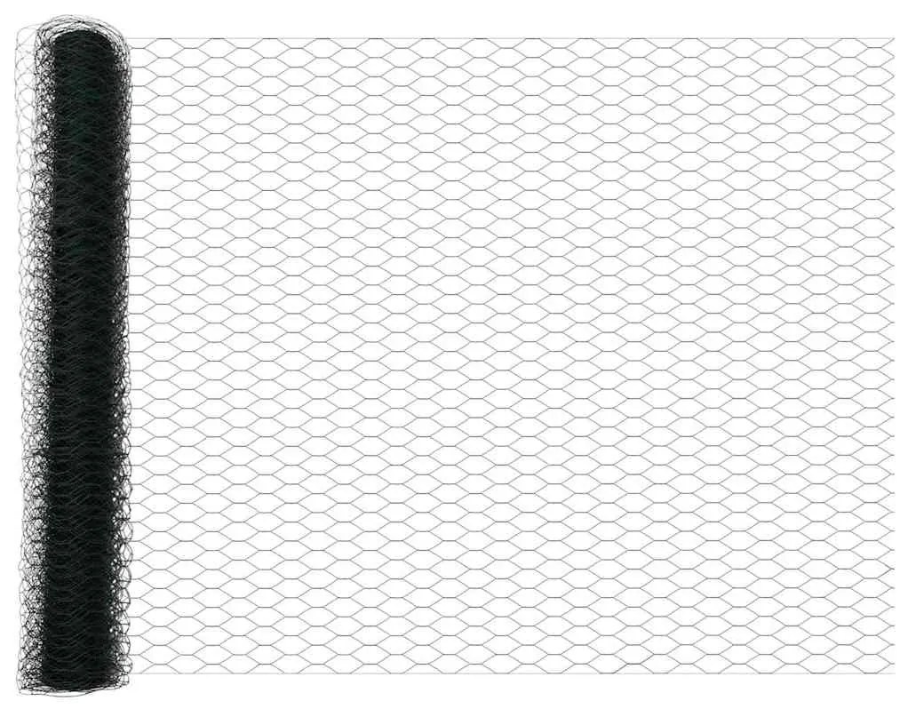 Cerca Hexagonal vidaXL Verde 1x100 m Aço