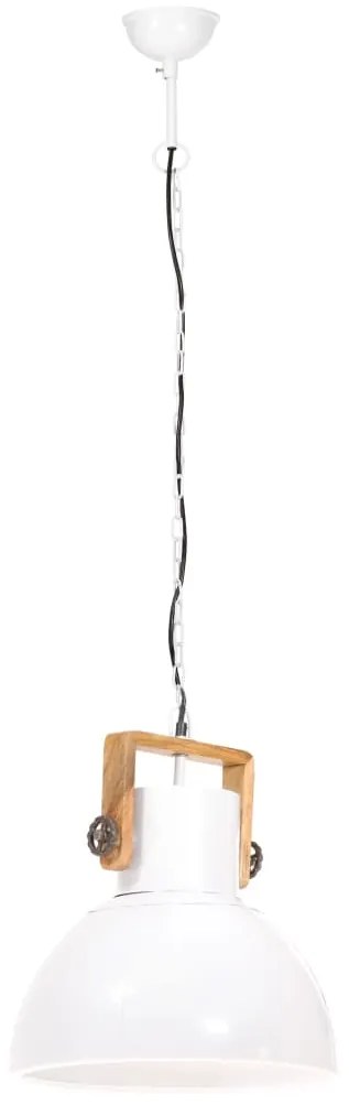 Candeeiro suspenso industrial redondo 25 W 40 cm E27 branco