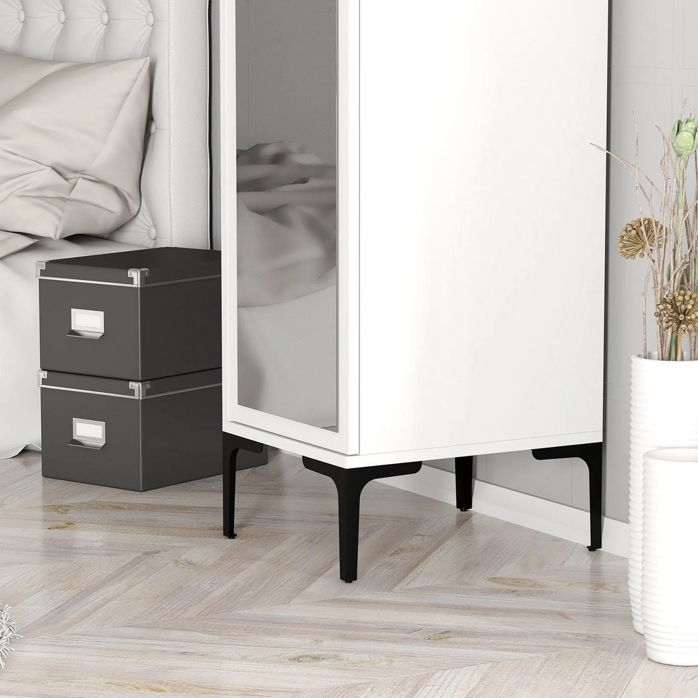Roupeiro Kumsal R – Branco – 40 cm x 47,5 cm x 201,4 cm
