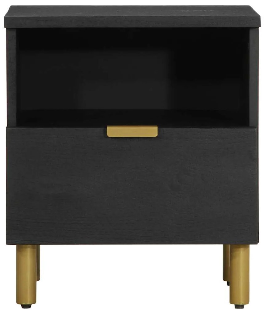 Mesa de cabeceira 40x33x46 cm derivados de madeira preto