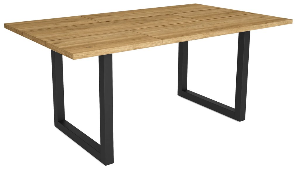 Suporte - Pés - Base - Apoio - Em forma de U - Pés de mesa em madeira maciça - Sala de estar - Sala de jantar - Escritório - Preto lacado - 70x71cm