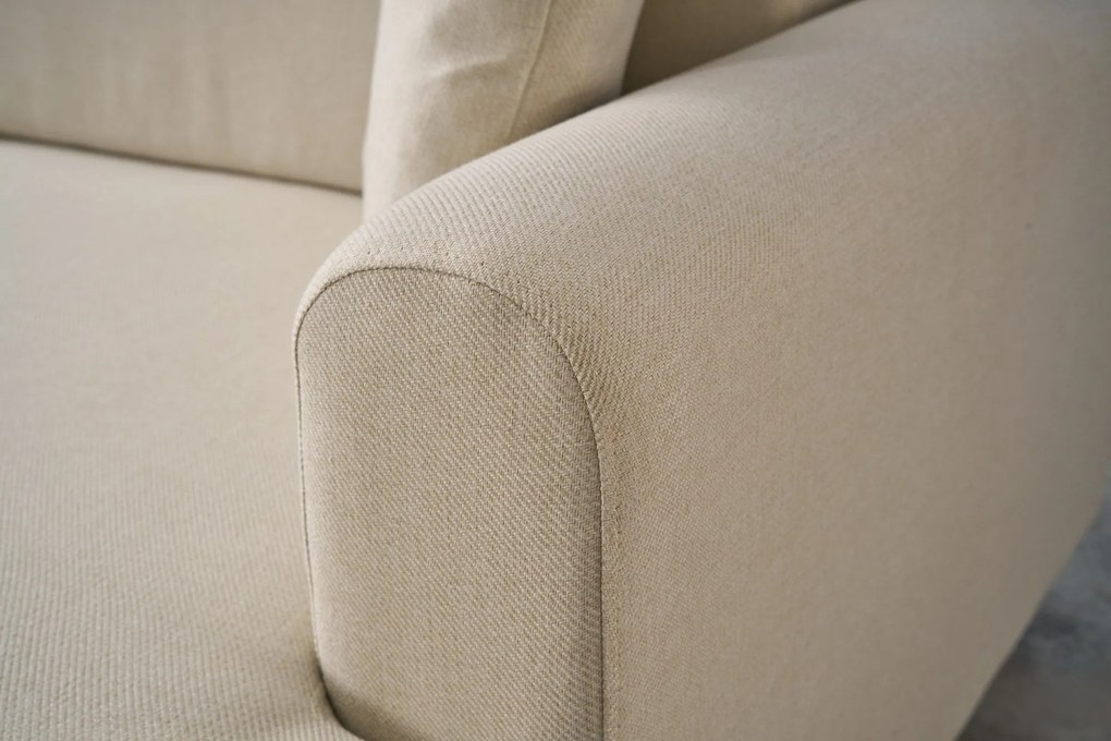 Sofá-Cama de Canto Mane – Creme – 246x85x160 cm
