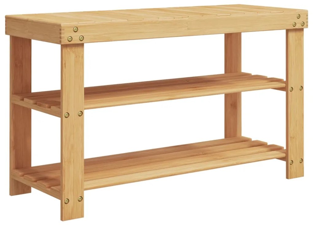 Sapateira com 3 prateleiras 70x27,5x45 cm bambu