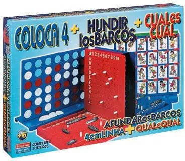 Jogo Falomir de Mesa Quatroem Linha+Quem ? Quem+Barcos