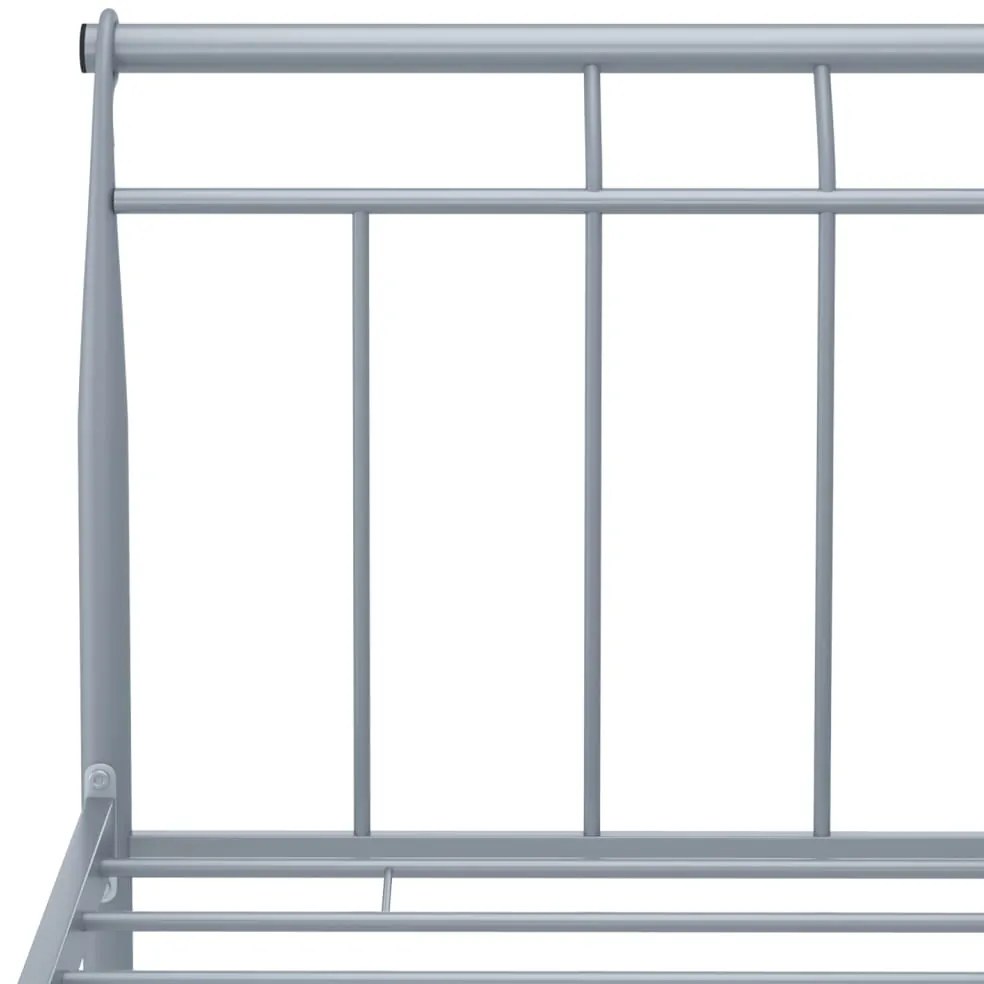 Estrutura de cama 100x200 cm metal cinzento