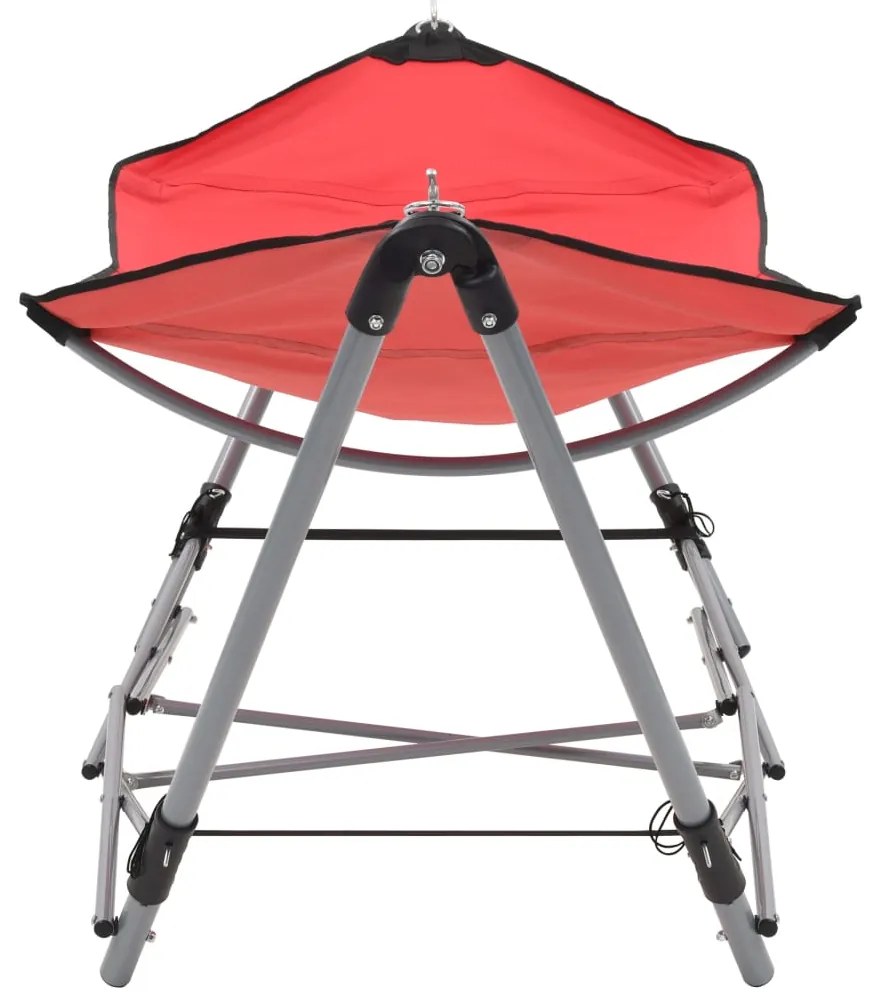 Rede com suporte dobrável vermelho