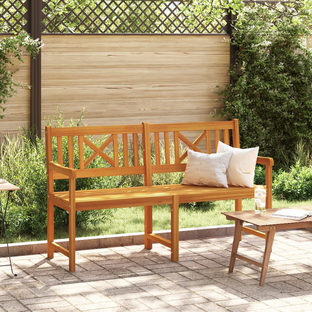 vidaXL Banco de Jardim 150x56x90 cm Madeira Sólida Acácia