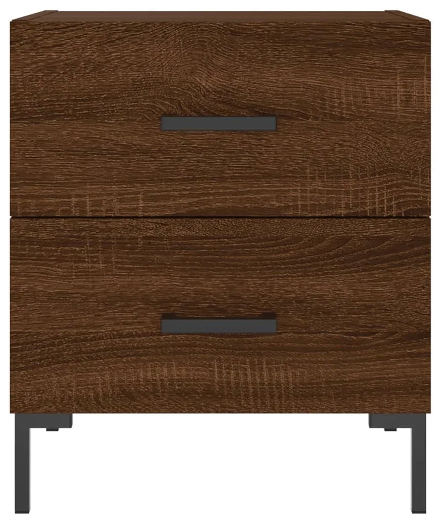 Mesa de cabeceira 2 pcs derivados de madeira carvalho castanho