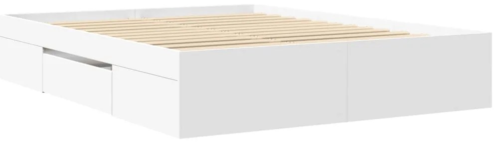 Estrutura de cama 150x200 cm derivados de madeira branco