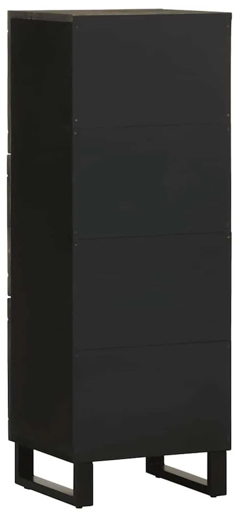 Aparador alto 40x33x110 cm madeira de mangueira maciça preto