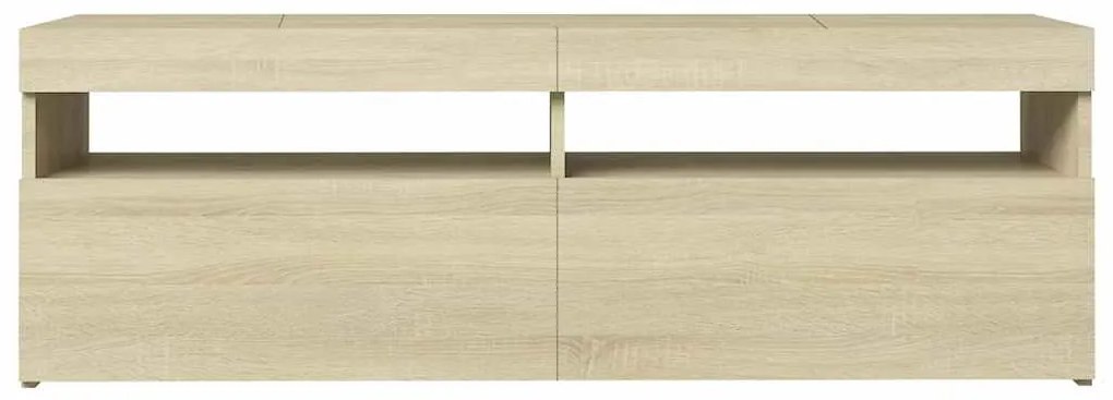 Móvel de TV com luzes LED 120x35x40 cm carvalho sonoma