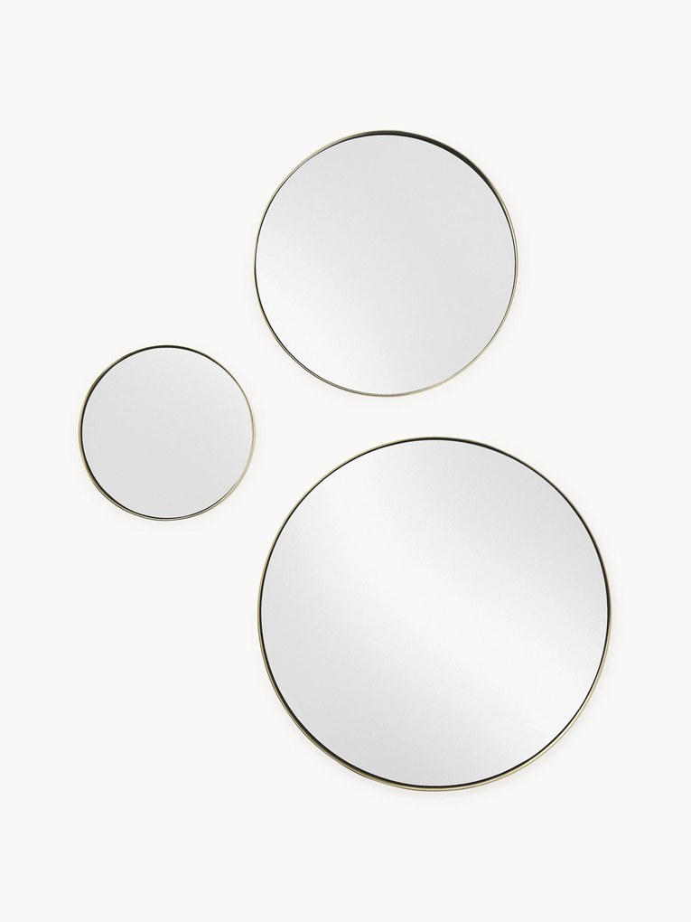 Conjunto de espelhos de parede redondos Lacie, conjunto de 3