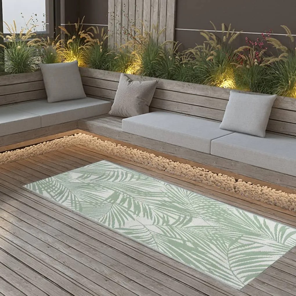 vidaXL Tapete de exterior 80x150 cm ARAKIL PP verde