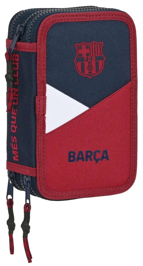 Estojo Triplo F.c. Barcelona Azul Grená (12.5 X 20.5 X 6 cm) (41 Peças)