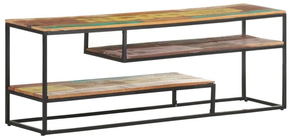 Móvel de TV 130x30x45 cm madeira recuperada maciça