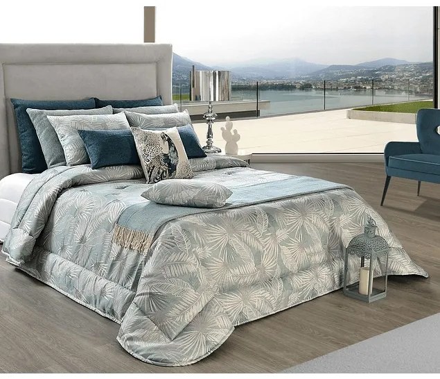 280X260 CM -  COLCHA EDREDOM DE PRIMAVERA COM 2 ALMOFADAS 70x60 CM: Verde