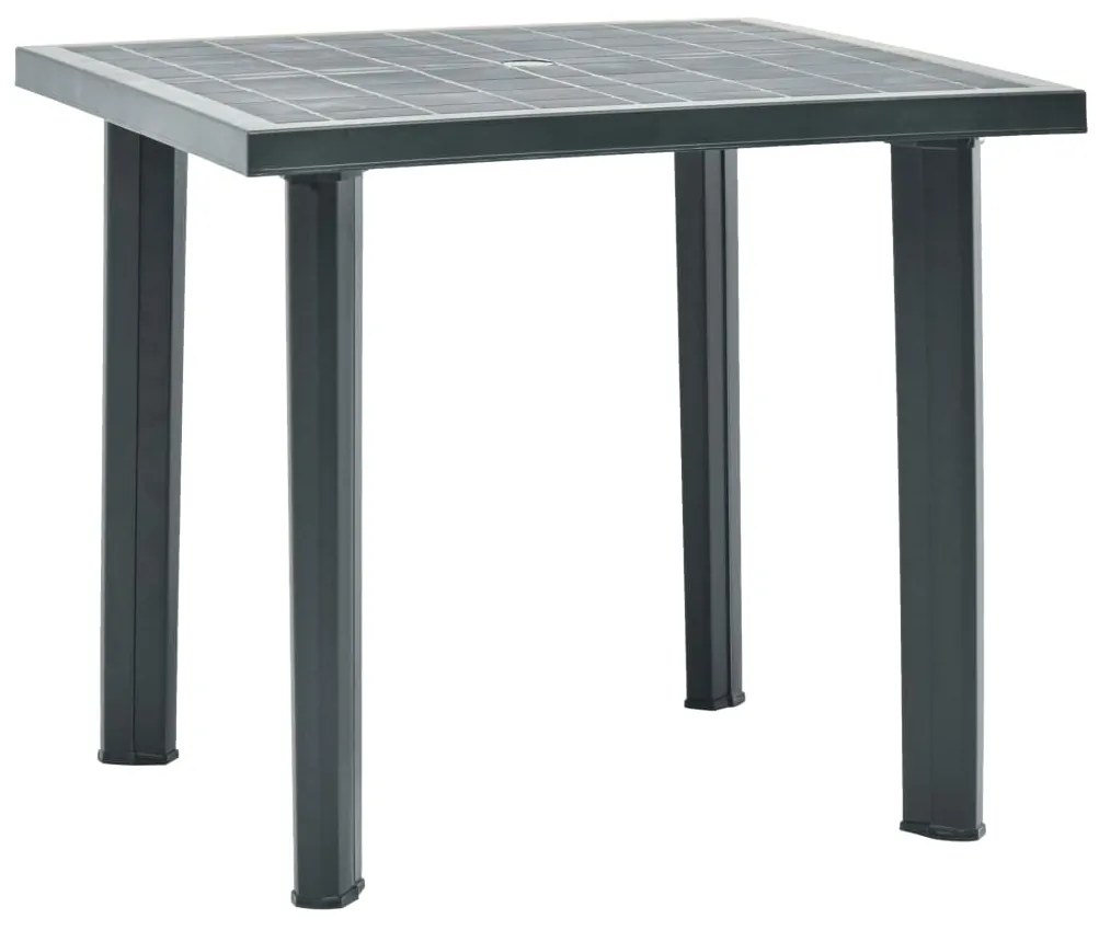 48803 vidaXL Mesa de jardim 80x75x72 cm plástico verde