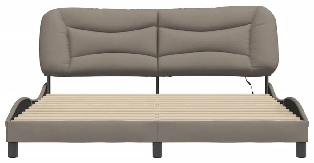 Estrutura de cama com LED sem colchão 180x200 cm tecido
