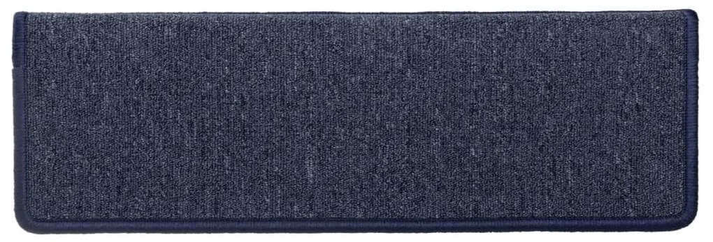 Tapete/carpete para degraus 15 pcs 65x21x4 cm cinzento e azul