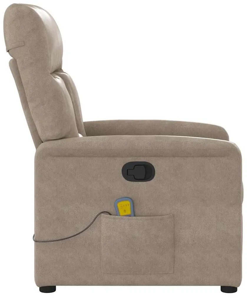 Poltrona de massagens reclinável tecido de microfibra