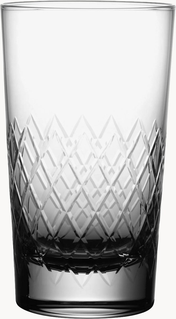 Copos altos em cristal artesanal Lattice, conjunto de 4