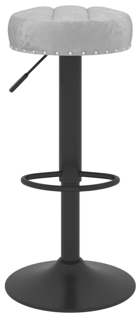 Cadeiras de bar 2 pcs veludo cinzento