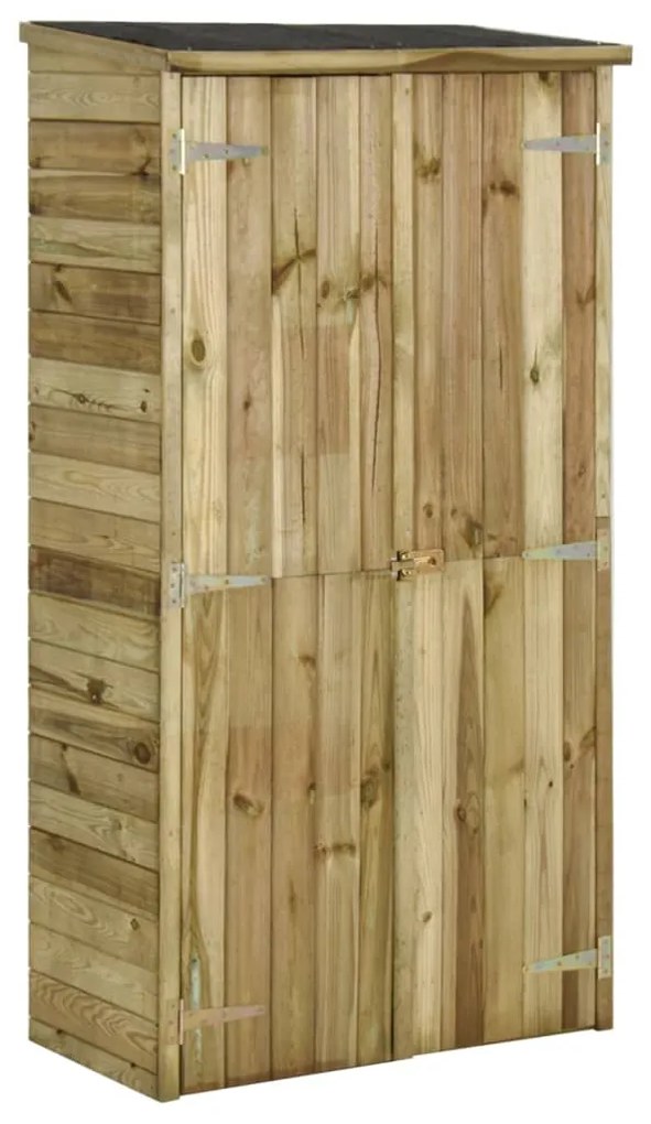 vidaXL Abrigo arrumação ferramentas jardinagem 85x48x177cm pinho