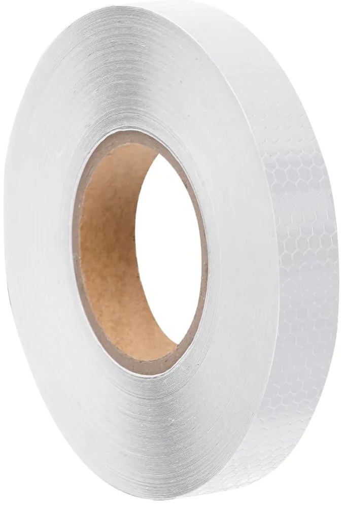 vidaXL Fita refletora 2,5 cmx50 m PVC branco