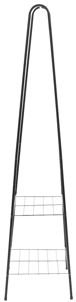 Suporte para roupas 59x35x150 cm preto