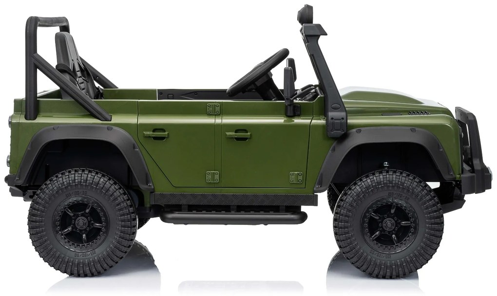 Jipe elétrico para crianças Land Rover Defender 110 SVX 12V, 4X4, luzes LED, bateria de lítio, licença ORIGINAL Verde